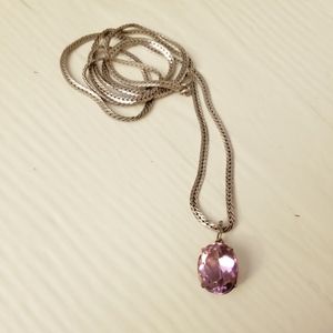 Vintage Necklace with Purple Gemstone